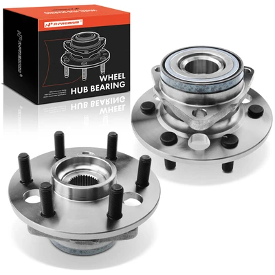 2 Pcs Front Wheel Bearing & Hub Assembly