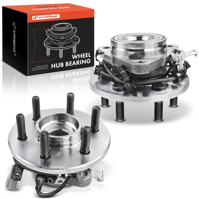 2 Pcs Front Wheel Bearing & Hub Assembly with ABS Sensor