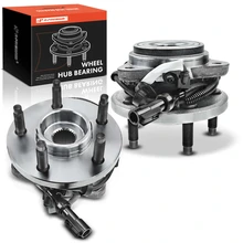 2 Pcs Front Wheel Bearing & Hub Assembly with ABS Sensor