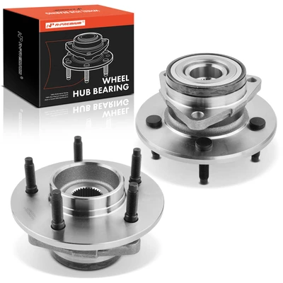 2 Pcs Front Wheel Bearing & Hub Assembly
