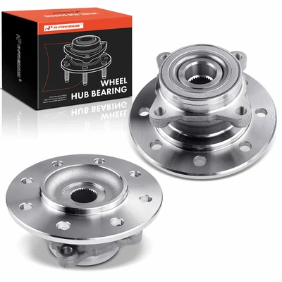 2 Pcs Front Wheel Bearing & Hub Assembly