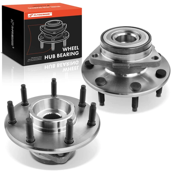 2 Pcs Front Wheel Bearing & Hub Assembly for 2000-2001 Ford F-150