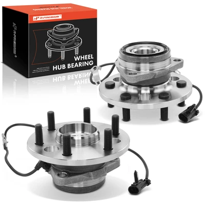2 Pcs Front Wheel Bearing & Hub Assembly with ABS Sensor