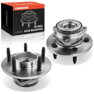 2 Pcs Front Wheel Bearing & Hub Assembly