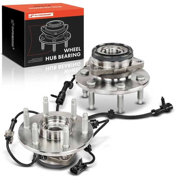 2 Pcs Front Wheel Bearing & Hub Assembly with ABS Sensor for 2007 Chevrolet Silverado 1500 Classic