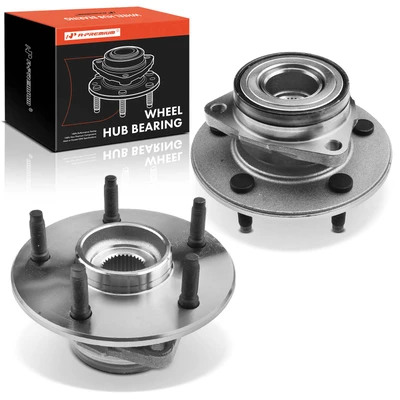 2 Pcs Front Wheel Bearing & Hub Assembly