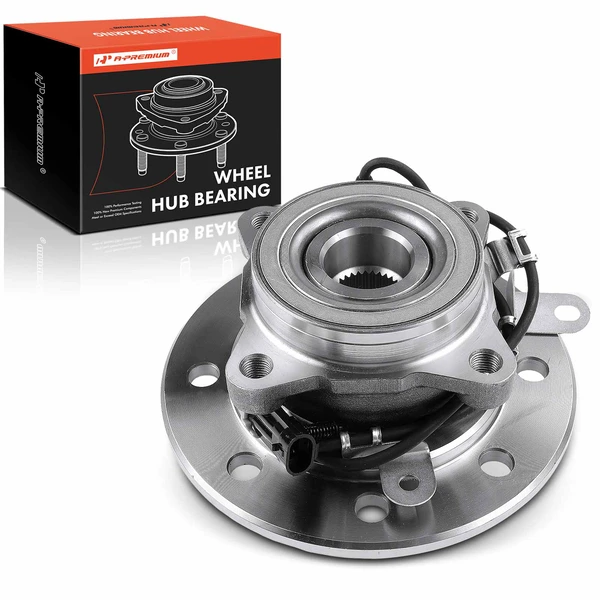 Front Driver or Passenger Wheel Bearing & Hub Assembly with ABS for 1996-2000 GMC K2500
