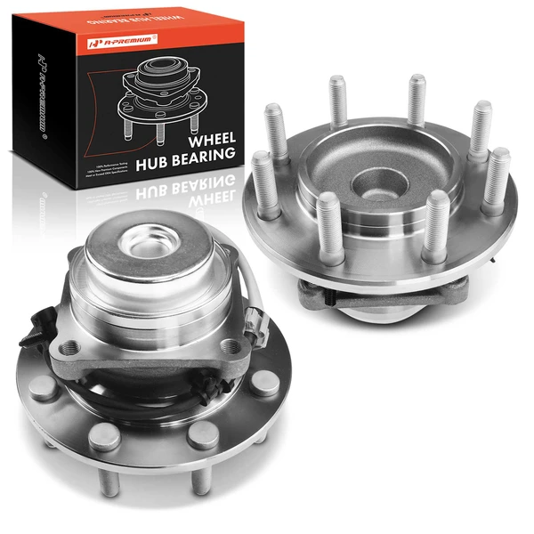 2 Pcs Front Wheel Bearing & Hub Assembly with ABS for 2003-2017 Chevrolet Express 3500