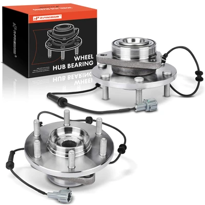 2 Pcs Front Wheel Bearing & Hub Assembly