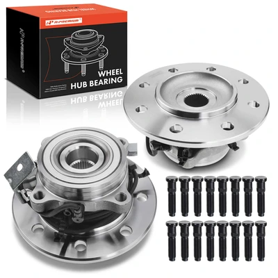 2 Pcs Front Wheel Bearing & Hub Assembly with ABS Sensor