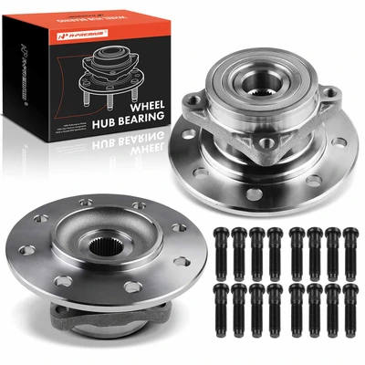 2 Pcs Front Wheel Bearing & Hub Assembly