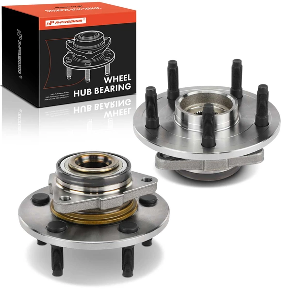 2 Pcs Front Wheel Bearing & Hub Assembly for 2002-2008 Dodge Ram 1500