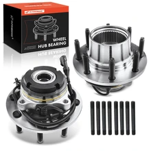 2 Pcs Front Wheel Bearing & Hub Assembly with ABS Sensor for 1999 Ford F-350 Super Duty