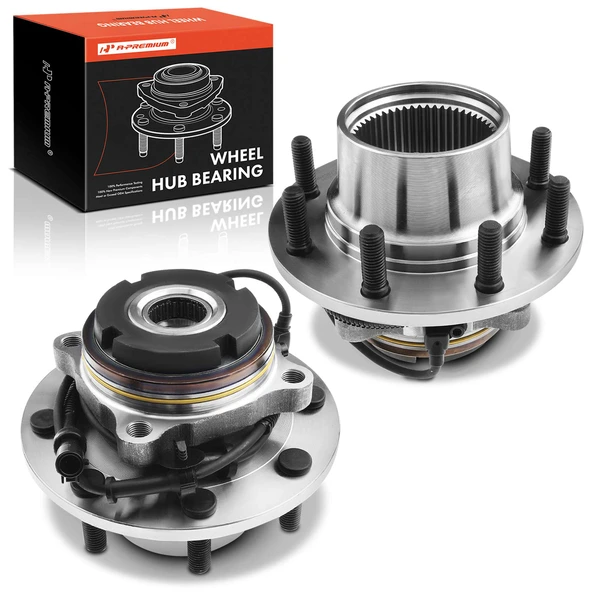 2 Pcs Front Wheel Bearing & Hub Assembly with ABS Sensor for Ford F-250 Super Duty