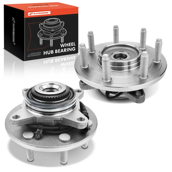 2 Pcs Front Wheel Bearing & Hub Assembly with ABS Sensor for 2005-2008 Ford F-150