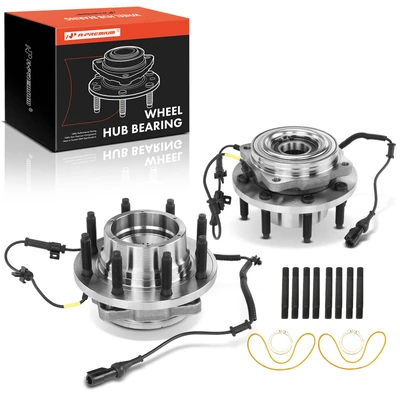 2 Pcs Front Wheel Bearing & Hub Assembly with ABS Sensor