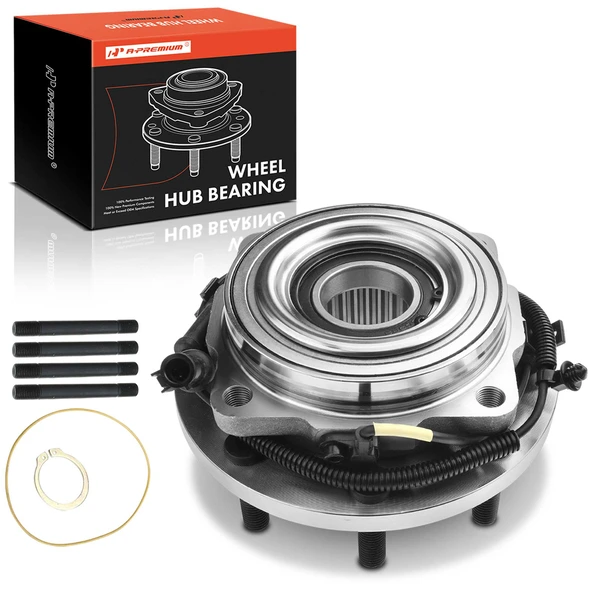 Front Driver or Passenger Wheel Bearing & Hub Assembly with ABS Sensor for 2005-2009 Ford F-250 Super Duty