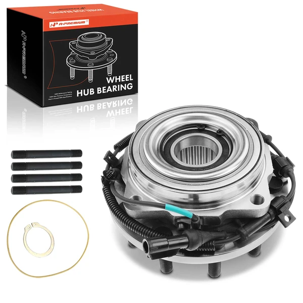 Front Left or Right Wheel Bearing & Hub Assembly with ABS Sensor for 2005-2010 Ford F-450 Super Duty