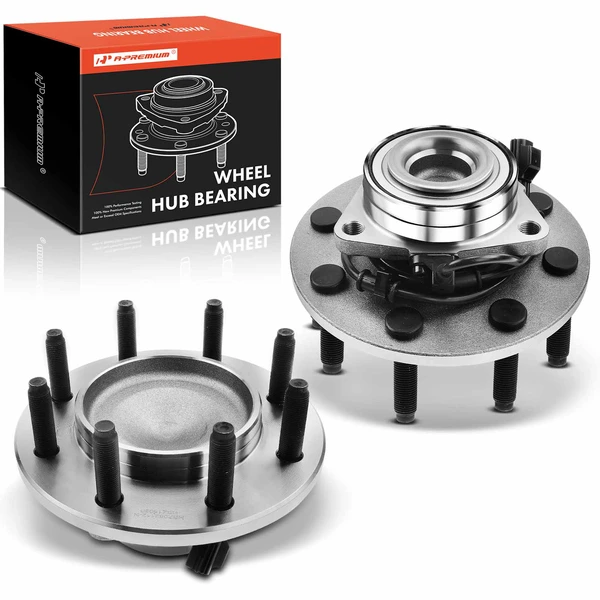 2 Pcs Front Wheel Bearing & Hub Assembly with ABS Sensor for 2003-2005 Dodge Ram 2500