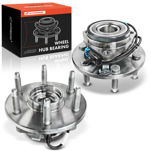 2 Pcs Front Wheel Bearing & Hub Assembly with ABS Sensor for 2003-2005 Chevrolet Astro