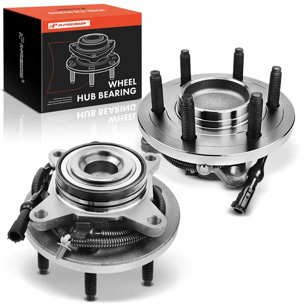 2 Pcs Front Wheel Bearing & Hub Assembly with ABS Sensor for 2007-2010 Ford Expedition