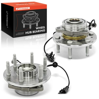 2 Pcs Front Wheel Bearing & Hub Assembly with ABS Sensor