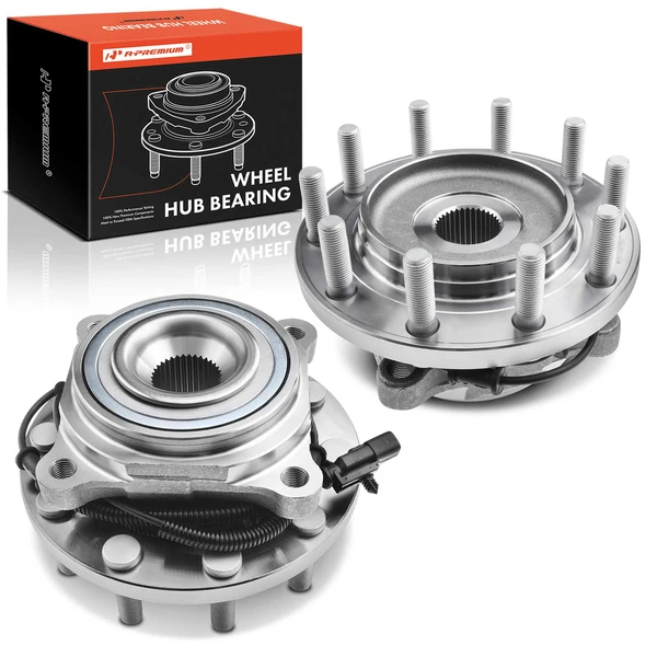2 Pcs Front Wheel Bearing & Hub Assembly with ABS Sensor for 2008-2010 Dodge Ram 4500