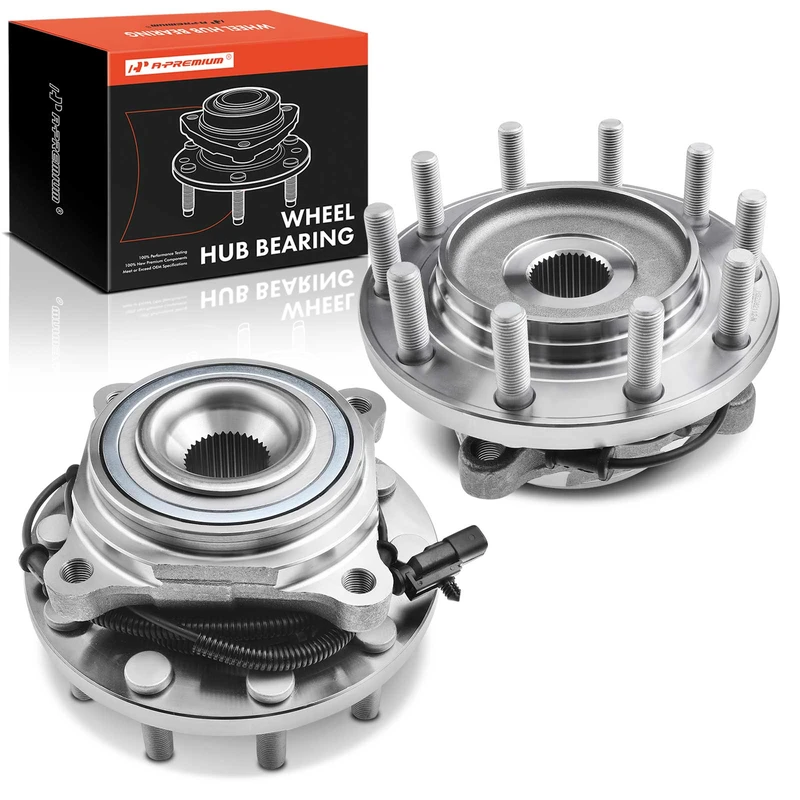 2 Pcs Front Wheel Bearing & Hub Assembly with ABS Sensor for Dodge Ram 4500 Ram 5500 Ram