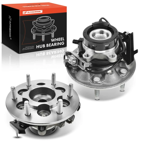 2 Pcs Front Wheel Bearing & Hub Assembly with ABS Sensor for Chevy Colorado GMC