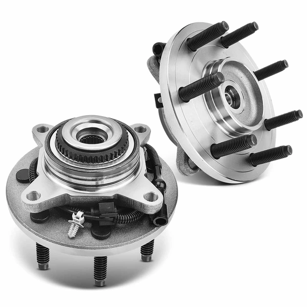 2 Pcs Front Wheel Bearing & Hub Assembly with ABS Sensor for 2009-2010 Ford F-150