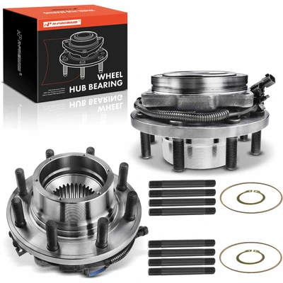 2 Pcs Front Wheel Bearing & Hub Assembly with ABS Sensor