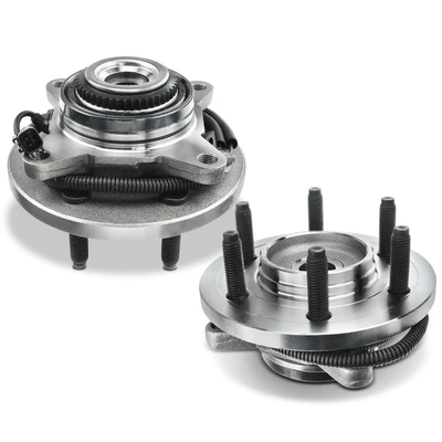 2 Pcs Front Wheel Bearing & Hub Assembly with ABS Sensor