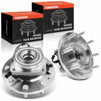 2 Pcs Front Wheel Bearing & Hub Assembly with ABS sensor