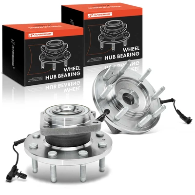 2 Pcs Front Wheel Bearing & Hub Assembly with ABS Sensor