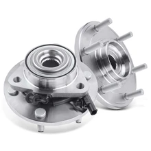 2 Pcs Front Wheel Bearing & Hub Assembly with ABS Sensor