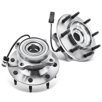 2 Pcs Front Wheel Bearing & Hub Assembly with ABS Sensor