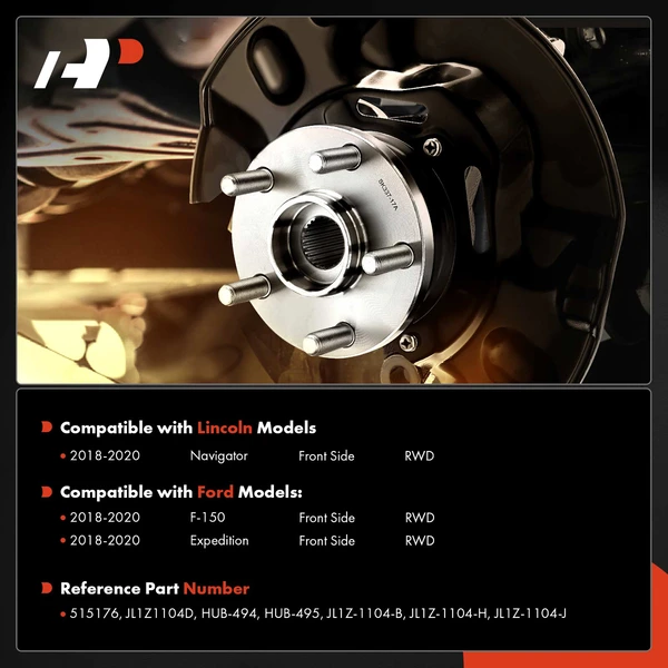 Front Driver or Passenger Wheel Bearing Hub Assembly for Ford F-150 Expedition