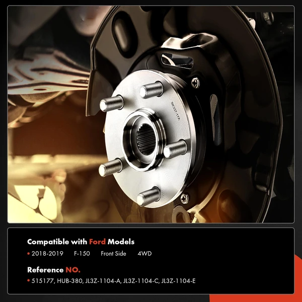 2 Pcs Front Wheel Bearing Hub Assembly for Ford F-150 2018-2019 4WD