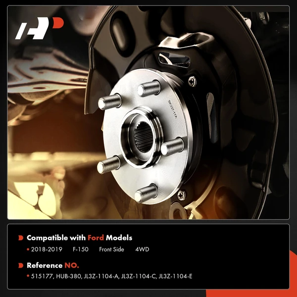 Front Driver or Passenger Wheel Bearing Hub Assembly for Ford F-150 2018-2019