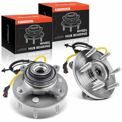 2 Pcs Front Wheel Bearing & Hub Assembly with ABS Sensor