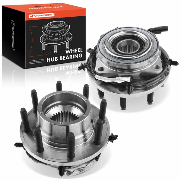 2 Pcs Front Wheel Bearing Hub Assembly with ABS Sensor for Ford F-250 Super Duty