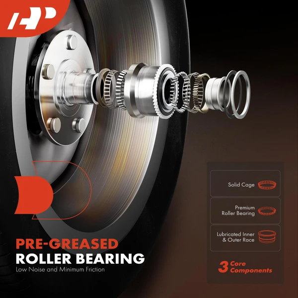 A-Premium APHB1631 Wheel Bearing and Hub Assembly Kit Front Driver or Passenger
