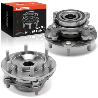 2 Pcs Front Wheel Hub Bearing Assembly