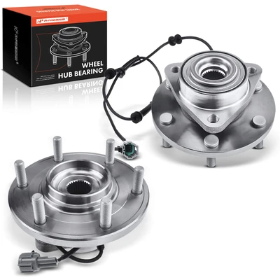 2 Pcs Front Wheel Bearing & Hub Assembly with ABS