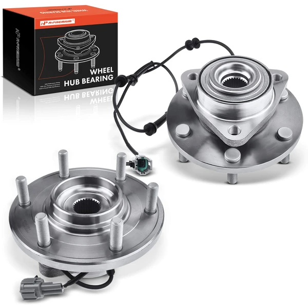 2 Pcs Front Wheel Bearing & Hub Assembly with ABS for Nissan Titan Armada Infiniti