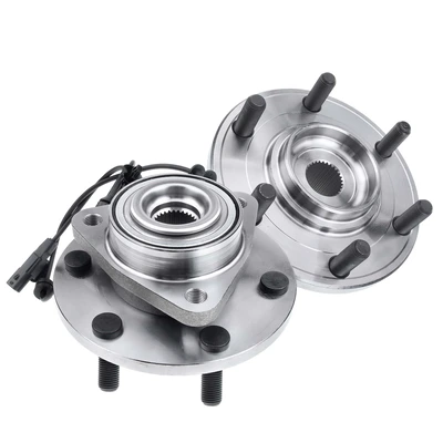 2 Pcs Front Wheel Bearing & Hub Assembly with ABS Sensor
