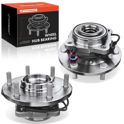 2 Pcs Rear Wheel Bearing & Hub Assembly with ABS Sensor