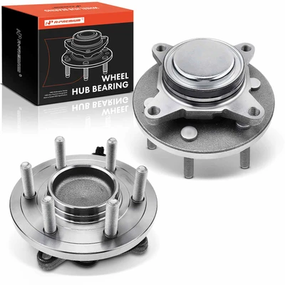 2 Pcs Front Wheel Bearing & Hub Assembly with ABS Sensor