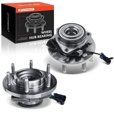 2 Pcs Front Wheel Bearing & Hub Assembly with ABS Sensor