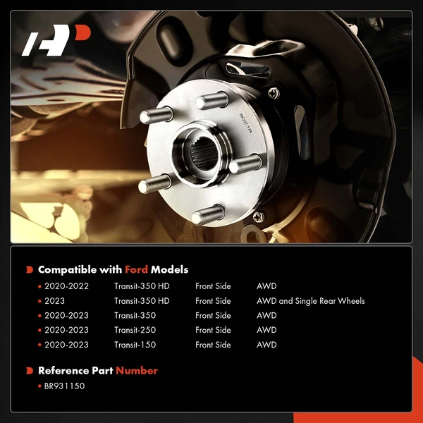 Front Driver or Passenger Wheel Bearing Hub Assembly for Ford Transit-150 250